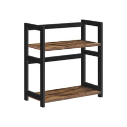 Songmics OFS046B01 étagères Étagère Autonome Bambou, Panneaux MDF Noir, Marron