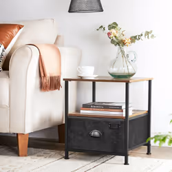 Description générale La table de chevet SONGMICS est l'accessoire idéal pour vos nuits paisibles. Avec ses deux étagères et s ...