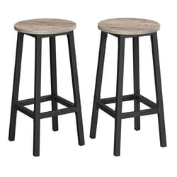 Tabourets hauts - VASAGLE - Lot de 2 - Cadre en acier - Hauteur 65 cm - Style industriel - Grège et Noir