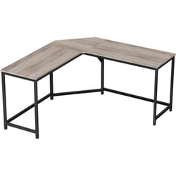 Songmics - vasagle Bureau d'angle, Table en forme de l, pour travailler et réviser, bureau à domicile, gain d'espace, montage facile, style