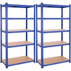 Description générale Organisez votre espace avec ces 2 étagères de garage pratiques, conçues pour ranger en toute sécurité vo ...