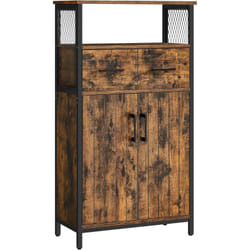 Songmics - vasagle Meuble de Rangement, Buffet, Placard, avec Tiroir et Étagère Réglable, Meuble de Salle de Bain, Cadre en Acier, pour Salon,