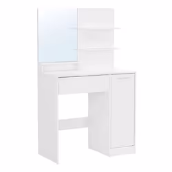 Vasagle RDT119W01, Blanc, Panneau de particules, Modem, 800 mm, 400 mm, 1320 mm