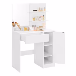 Vasagle RDT119W01 coiffeuse et ensemble de coiffeuses pour chambre à coucher