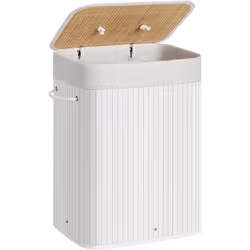 [Panier à linge avec couvercle] Le couvercle du panier s’ouvre et se ferme d’une seule main pour faciliter le dépôt du linge. ...