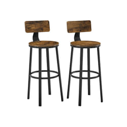 Vasagle ULBC026B01V1 Tabouret de bar Siège rigide Dossier rigide 4 pieds