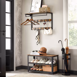 Vasagle LCR101B01 porte-manteaux Mural 10 crochet(s) Noir
