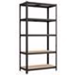 SONGMICS Étagère Charge Lourde métallique 200 x 100 x 50 cm Étagère de Rangement Planches réglables pour Garage Cave Noir