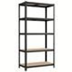 SONGMICS Étagère Charge Lourde métallique 200 x 100 x 50 cm Étagère de Rangement Planches réglables pour Garage Cave Noir
