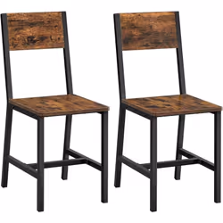 Description générale Ces chaises à manger industrielles de la Collection ALINRU allient un cadre en acier noir mat à une surf ...