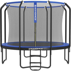 Trampoline tüv Rheinland gs Certifica, Trampoline de Jardin Rond, avec Filet de sécurité intérieur - Diamètre 366cm, Bleu Foncé, STR123Q01