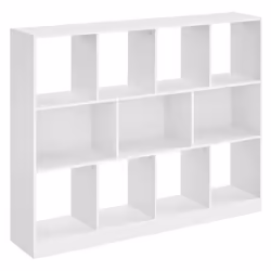 VASAGLE Bibliothèque Étagère Rangement avec 8 Casiers Ouvers et 3 Compartiments 126 x 30 x 100 cm LBC054T14