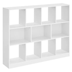 VASAGLE Bibliothèque Étagère Rangement avec 8 Casiers Ouvers et 3 Compartiments 126 x 30 x 100 cm LBC054T14