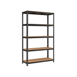 Songmics GLR060B01 étagères Étagère Autonome Panneaux MDF, Acier Noir, Marron