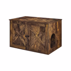 Feandrea PCL002X01, Chat, Toilettes couvertes pour animaux de compagnie, Marron, 800 mm, 530 mm, 492 mm