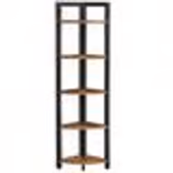 VASAGLE Étagère dangle à 5 Niveaux - Marron Rustique et Noir - Meuble de Rangement Polyvalent
