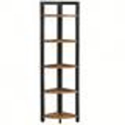 VASAGLE Étagère dangle à 5 Niveaux - Marron Rustique et Noir - Meuble de Rangement Polyvalent