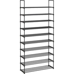 Songmics - tagère à Chaussures 10 niveaux, Porte-chaussures Haut, Support à Chaussures Fin, Rangement Chaussures, en Métal, Gain de Place, Dressing,