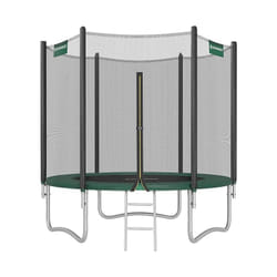 Songmics - Trampoline extérieur avec Échelle et Filet de Protection - Diamètre 244cm, Noir et Vert STR081C01