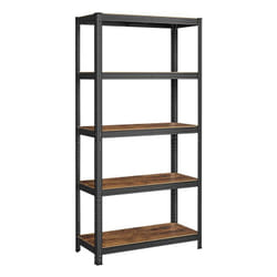 Songmics GLR040B11 étagères Étagère Autonome Panneau aggloméré, Acier Noir, Marron