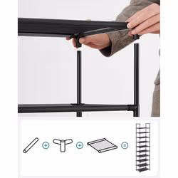 Songmics LSH010B02 Organisateur pour chaussures Ouvert Noir