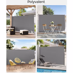 Pour tonnelle de jardin Pour les terrasses Pour le balcon Au bord de la piscine [Toile premium] La toile est en polyester 280 ...