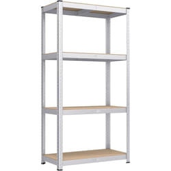 Songmics - tagère de Rangement à 4 Niveaux, 40 x 80 x 160 cm, Capacité 520 kg, Planches Réglables, Style Industriel, pour Cuisine, Salon, Argent