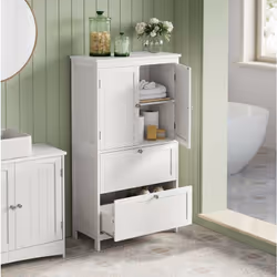 Description générale Ce meuble de salle de bain élégant et fonctionnel offre un espace de rangement optimal avec un compartim ...