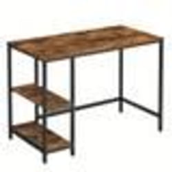 Bureau - Style industriel - Cadre en métal - 100 x 50 x 75 cm - Marron rustique et noir - LWD046B01 - VASAGLE
