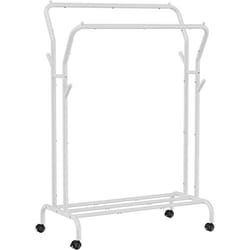 Portant à Vêtements avec Roulettes - SONGMICS - Blanc - Charge 100 kg - Largeur de 1035 cm