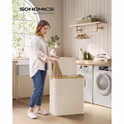 Songmics ULCB515W01 panier à linge 150 L Blanc