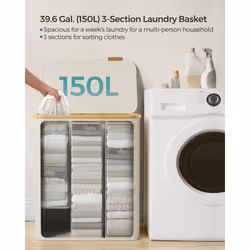 Songmics ULCB515W01 panier à linge 150 L Blanc