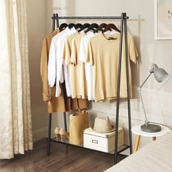 Portant à vêtements SONGMICS - Charge max. 40 kg - Étagère inférieure - Noir Mat HSR23BK