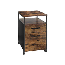 Vasagle OFC71X meuble de classement et accessoire Tableau à particules, Acier Noir, Marron