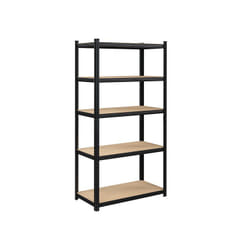 Songmics GLR040B01 étagères Etagère modulable Autonome Panneaux MDF, Métal Noir