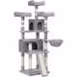 FEANDREA Arbre à Chat XXL Tour de Jeux 168 cm Gris Clair PCT019W01