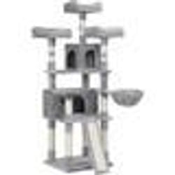 FEANDREA Arbre à Chat XXL Tour de Jeux 168 cm Gris Clair PCT019W01
