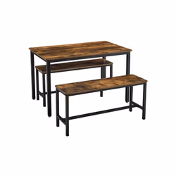 Vasagle KDT070B01, Forme rectangulaire, Table fixe, Marron, Panneau aggloméré, Maison, 4 pieds