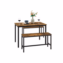 Vasagle KDT070B01 table de cuisine et de salle à manger Maison Forme rectangulaire Table fixe 4 pieds