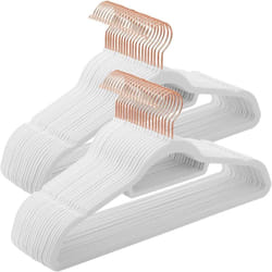 Songmics - Cintre en Velours, Lot de 50, Antiglisse, Barre à Cravate, Crochet Pivotant 360°, Épaisseur 0,6 cm, Longueur 43,5 cm, pour Manteau, Robe,