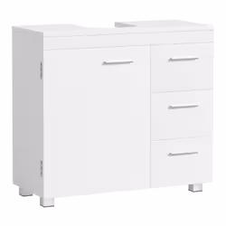 Description générale Ce meuble sous vasque est conçu pour s'adapter à différents types de lavabos, qu'ils soient avec ou sans ...