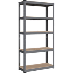 Songmics - tagère Charge Lourde à 5 Niveaux, Meuble de Rangement en Acier, Montage sans Vis, Étagère de Garage, Capacité 650 kg, 30 x 75 x 150 cm,