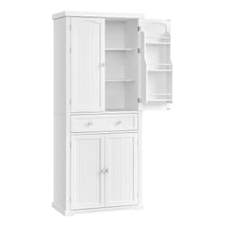 Vasagle - Grand Placard de Cuisine, Meuble de Rangement de 182,1 cm de Haut, Armoire, avec un Tiroir, 4 Planches Réglables, 6 Étagères de Porte, pour