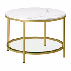 Description générale Découvrez cette table basse au style moderne et minimaliste, dotée d'un plateau en blanc marbré, d'une é ...