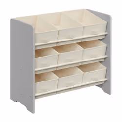 Description générale L’étagère pour enfants avec 9 boîtes offre un grand espace de rangement pour organiser les jouets, les l ...