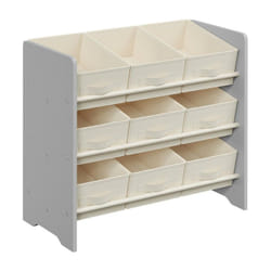 Songmics - tagère à Jouets pour Enfants, Étagère à Livres pour Enfants, 9 Boîtes de Rangement en Tissu Non-tissé, pour Chambre d'Enfant, Spacieuse,