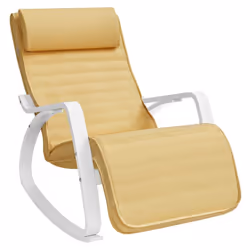 Rembourrage moelleux : Grâce à sa housse douce et à son rembourrage en mousse, cette chaise à bascule avec accoudoirs vous of ...