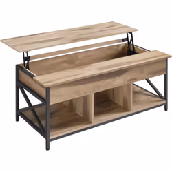 [Soulevez le plateau] Soulevez le plateau de cette table basse et asseyez-vous devant, voici un espace pratique pour travaill ...