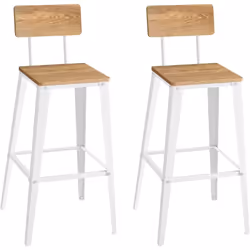 [Stable et sûr] Avec des panneaux d’aggloméré de qualité, des pieds robustes en métal et un repose-pieds, ces tabourets ont u ...