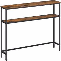 【COMPACTE MAIS SPACIEUSE】 Mesurant seulement 20 x 100 x 80 cm, cette table de salon mince convient parfaitement aux petits es ...